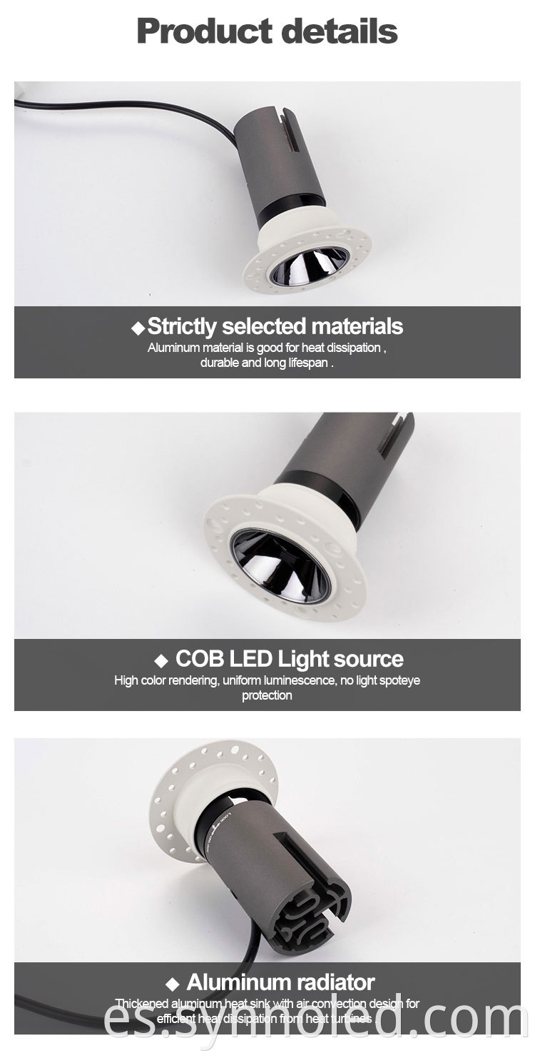 Trimless Led Downlight Details From Synno Lighting